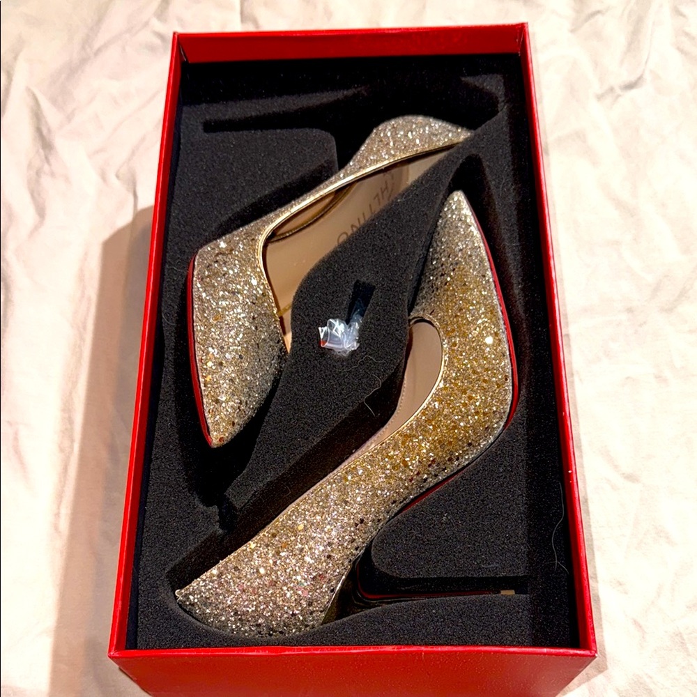 Glamorous Gold Sparkle Heels